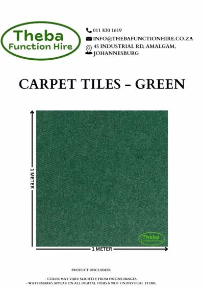 carpet tiles – green 1mx1m